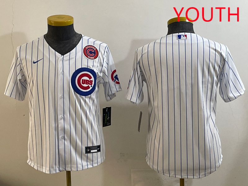 Youth Chicago Cubs blank white  MLB 2025 jersey style 2